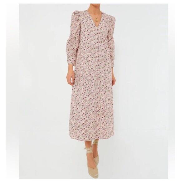NWT Tuckernuck HYACINTH HOUSE Pink Floral Nellie Maxi Dress Medium - Picture 2 of 12